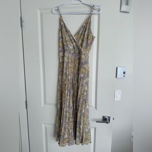 H&M Sleeveless Floral Maxi Dress in Yellow and Lavender